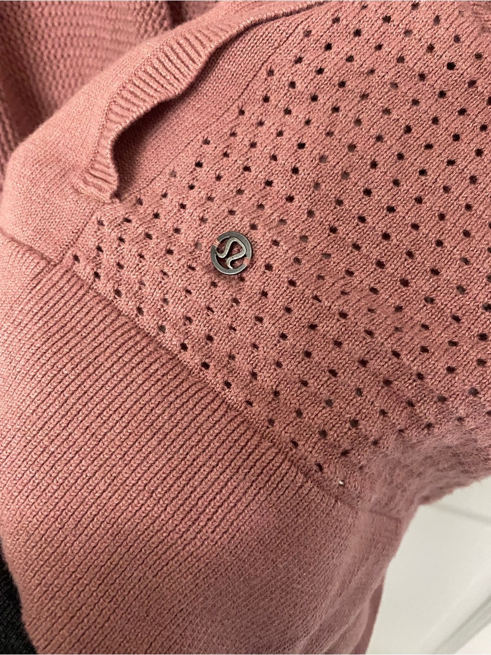 Lululemon Mesh-Back Open Front Hooded Cardigan - Mauve - Picture 4 of 6